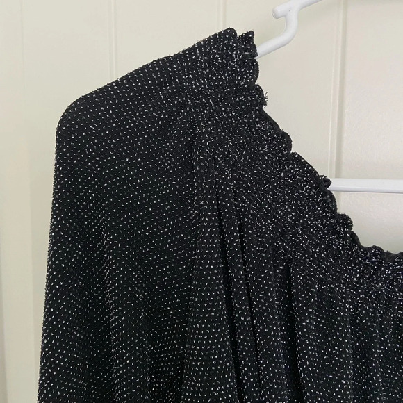 Divided H&M women’s sparkly black off shoulder‎ blouse — medium - Picture 6 of 6
